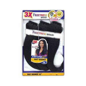 FreeTress 3X Pre-Loop Crochet Hair - Yaky Bounce 16"