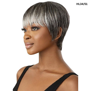 Outre Fab & Fly Gray Glamour Human Hair Wig - HH-Zaida