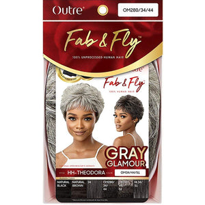 Outre Fab & Fly Human Hair Gray Glamour Wig - Theodora