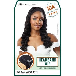 Sensationnel 10A Human Hair Headband Wig - Ocean Wave 22"