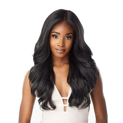 Outre synthetic hair lace front wig i part clearance jada