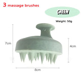Set of 1-3 silicone shampoo brushes for scalp massage, hair washing, and body massage, ideal for salon hairdressing and bathing.