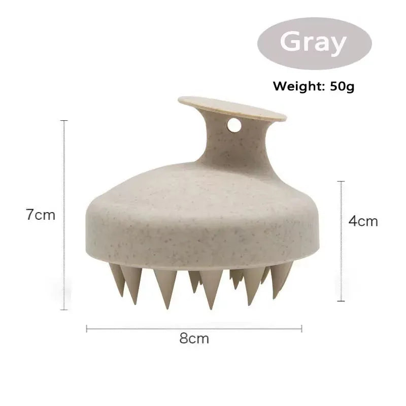 Set of 1-3 silicone shampoo brush heads with scalp massage and hair washing combs for relaxing hair and body massage.