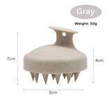 Set of 1-3 silicone shampoo brush heads with scalp massage and hair washing combs for relaxing hair and body massage.