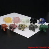 1.2"Natural Crystal Carving Cartoon Gemstone Figurine Amethyst Rose Quartz Healing Stone Animal Statue Home Decor Christmas Gift