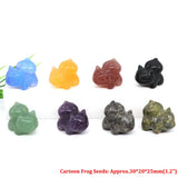 1.2"Natural Crystal Carving Cartoon Gemstone Figurine Amethyst Rose Quartz Healing Stone Animal Statue Home Decor Christmas Gift
