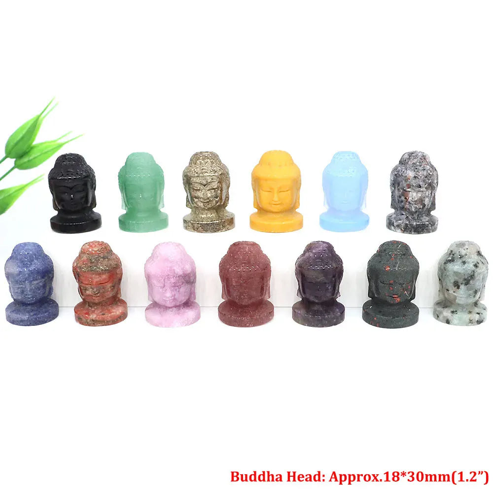 1.2"Natural Crystal Carving Cartoon Gemstone Figurine Amethyst Rose Quartz Healing Stone Animal Statue Home Decor Christmas Gift
