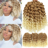 1-4Packs 2X Ringlet Wand Curl Jamaican Bounce 8inch Synthetic Wand Curl Twist Braids Hair Crochet Curly Hair Extensions 20 Roots