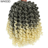 1-4Packs 2X Ringlet Wand Curl Jamaican Bounce 8inch Synthetic Wand Curl Twist Braids Hair Crochet Curly Hair Extensions 20 Roots