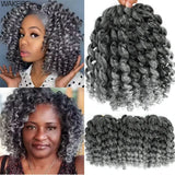 1-4Packs 2X Ringlet Wand Curl Jamaican Bounce 8inch Synthetic Wand Curl Twist Braids Hair Crochet Curly Hair Extensions 20 Roots
