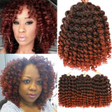 1-4Packs 2X Ringlet Wand Curl Jamaican Bounce 8inch Synthetic Wand Curl Twist Braids Hair Crochet Curly Hair Extensions 20 Roots