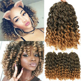 1-4Packs 2X Ringlet Wand Curl Jamaican Bounce 8inch Synthetic Wand Curl Twist Braids Hair Crochet Curly Hair Extensions 20 Roots