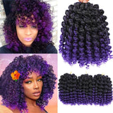 1-4Packs 2X Ringlet Wand Curl Jamaican Bounce 8inch Synthetic Wand Curl Twist Braids Hair Crochet Curly Hair Extensions 20 Roots