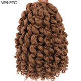 1-4Packs 2X Ringlet Wand Curl Jamaican Bounce 8inch Synthetic Wand Curl Twist Braids Hair Crochet Curly Hair Extensions 20 Roots