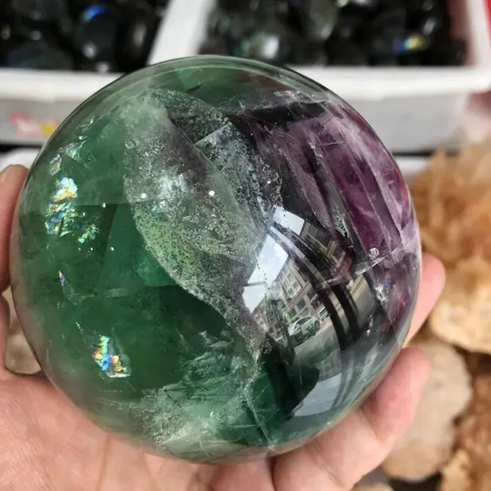 1.57-2.76-inch Natural Crystal Ball Tiger Eye Amethyst Powder Crystal Polished Stone Ball Reiki Healing Divination Gift