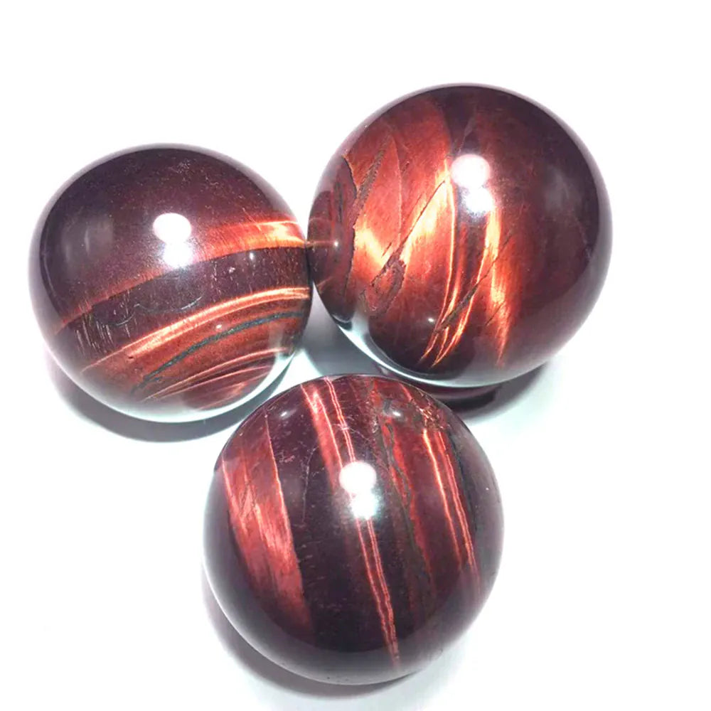 1.57-2.76-inch Natural Crystal Ball Tiger Eye Amethyst Powder Crystal Polished Stone Ball Reiki Healing Divination Gift