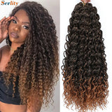 1- 6 Packs Ombre GoGo Curl Crochet Hair 14 18 Inches Go Go Curl Crochet Braids Synthetic Water Wave Deep Afro Twist Crochet Hair