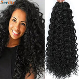 1- 6 Packs Ombre GoGo Curl Crochet Hair 14 18 Inches Go Go Curl Crochet Braids Synthetic Water Wave Deep Afro Twist Crochet Hair