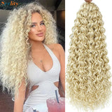 1- 6 Packs Ombre GoGo Curl Crochet Hair 14 18 Inches Go Go Curl Crochet Braids Synthetic Water Wave Deep Afro Twist Crochet Hair