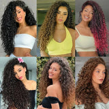 1- 6 Packs Ombre GoGo Curl Crochet Hair 14 18 Inches Go Go Curl Crochet Braids Synthetic Water Wave Deep Afro Twist Crochet Hair
