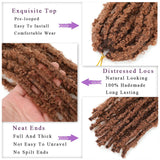 1-8 Packs Butterfly Faux Locs Crochet Hair Distressed Pre Looped Ginger Brown Butterfly Locs Mèches Messy Goddess Soft Locs Hair
