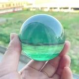 1 natural green fluorite crystal ball, polished surface, chakra gift, suitable for holidays and special occasions.
