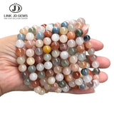 1 Pc 7A Natural Multi-Color Rabbit Hair Quartz Beads Bracelet Women's Healing Crystal Jewelry for Creativity Emotional Balance