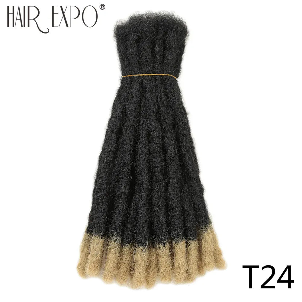 10-20inch Synthetic Handmade Dreadlocks Hair Extensions Ombre Wigs Crochet Braiding Hair For Black Women And Men Hair Expo City