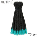 10-20inch Synthetic Handmade Dreadlocks Hair Extensions Ombre Wigs Crochet Braiding Hair For Black Women And Men Hair Expo City