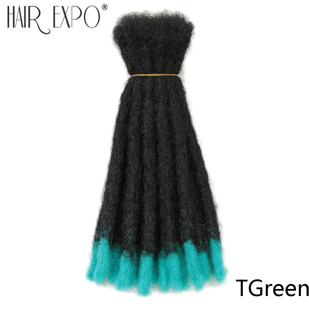 10-20inch Synthetic Handmade Dreadlocks Hair Extensions Ombre Wigs Crochet Braiding Hair For Black Women And Men Hair Expo City