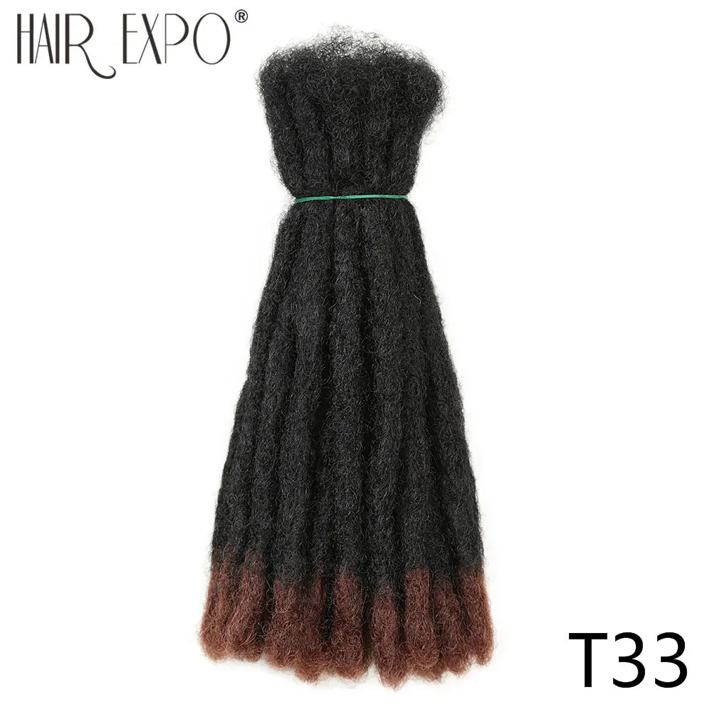 10-20inch Synthetic Handmade Dreadlocks Hair Extensions Ombre Wigs Crochet Braiding Hair For Black Women And Men Hair Expo City