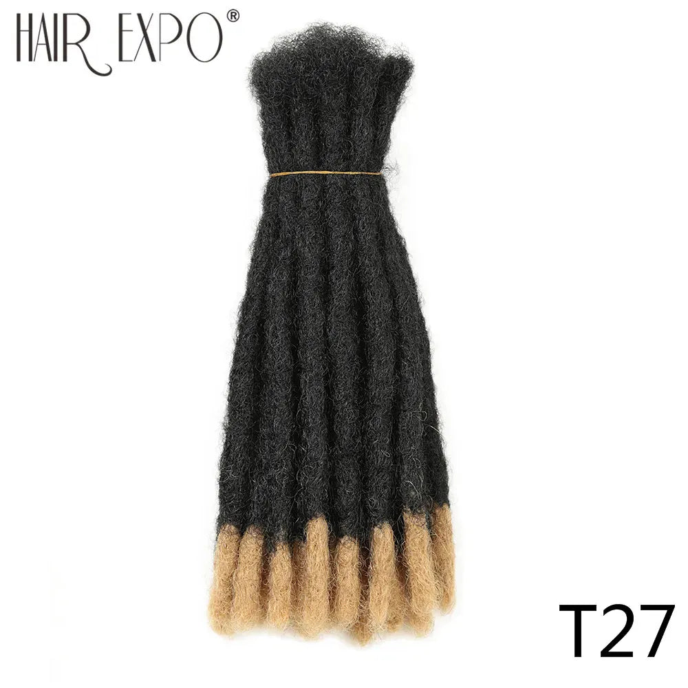 10-20inch Synthetic Handmade Dreadlocks Hair Extensions Ombre Wigs Crochet Braiding Hair For Black Women And Men Hair Expo City