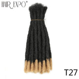 10-20inch Synthetic Handmade Dreadlocks Hair Extensions Ombre Wigs Crochet Braiding Hair For Black Women And Men Hair Expo City