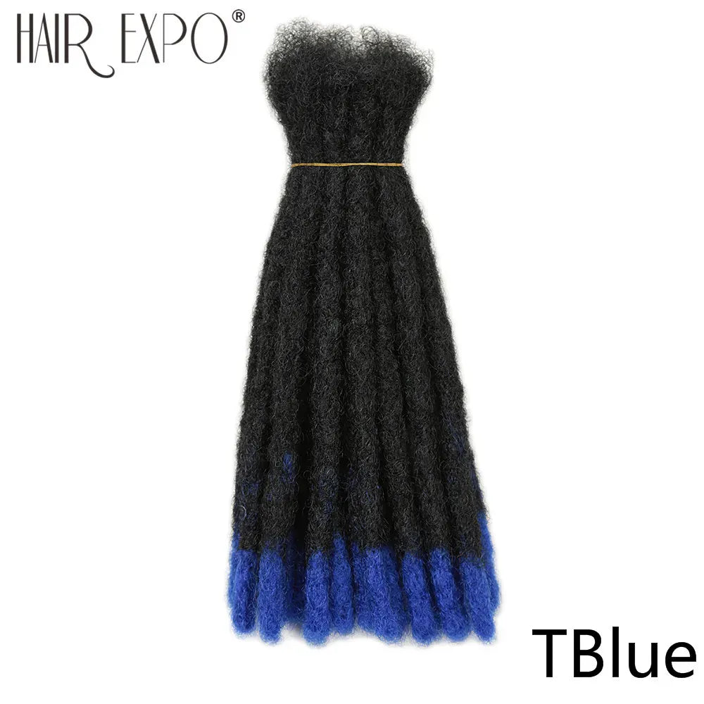 10-20inch Synthetic Handmade Dreadlocks Hair Extensions Ombre Wigs Crochet Braiding Hair For Black Women And Men Hair Expo City