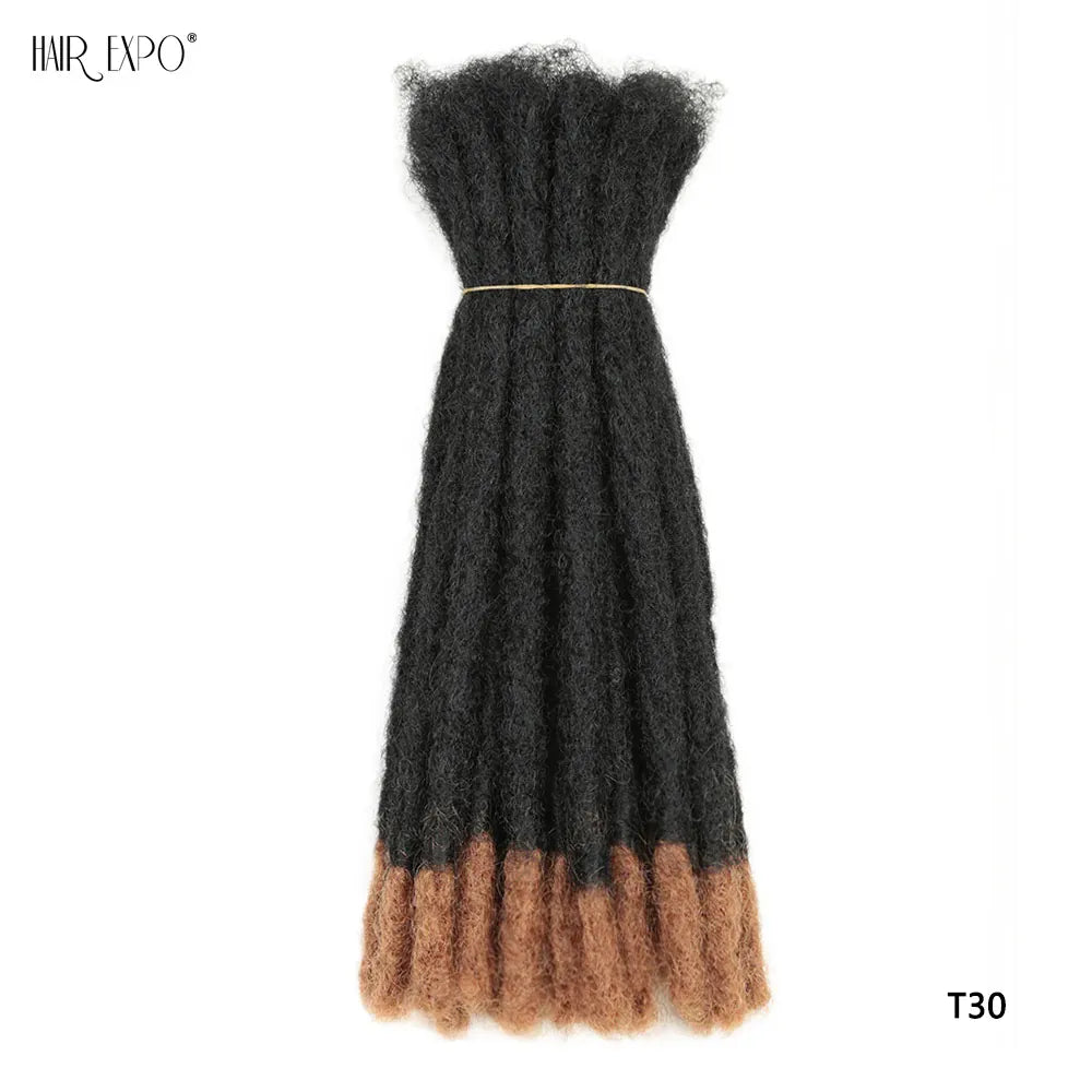 10-20inch Synthetic Handmade Dreadlocks Hair Extensions Ombre Wigs Crochet Braiding Hair For Black Women And Men Hair Expo City