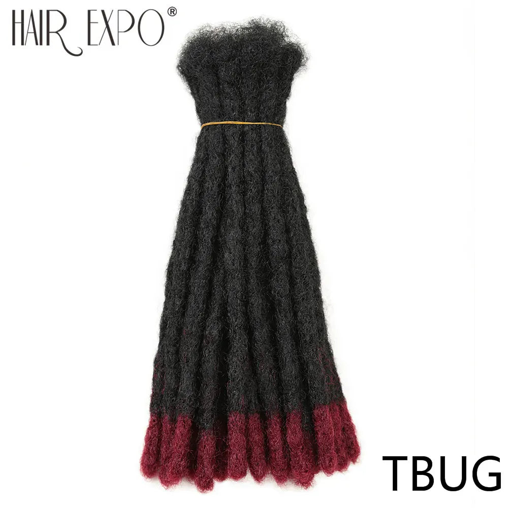 10-20inch Synthetic Handmade Dreadlocks Hair Extensions Ombre Wigs Crochet Braiding Hair For Black Women And Men Hair Expo City