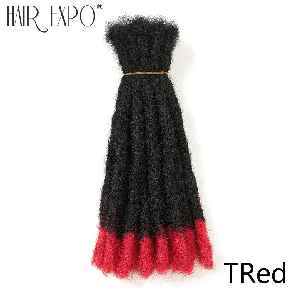 10-20inch Synthetic Handmade Dreadlocks Hair Extensions Ombre Wigs Crochet Braiding Hair For Black Women And Men Hair Expo City