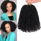 10 Inch Yanky Twist Crochet Hair Pre-looped 6 Packs Ombre Brown Spring Twists Hair Senegalese Twist Crochet Hair with Curly Ends Synthetic Crochet Braids