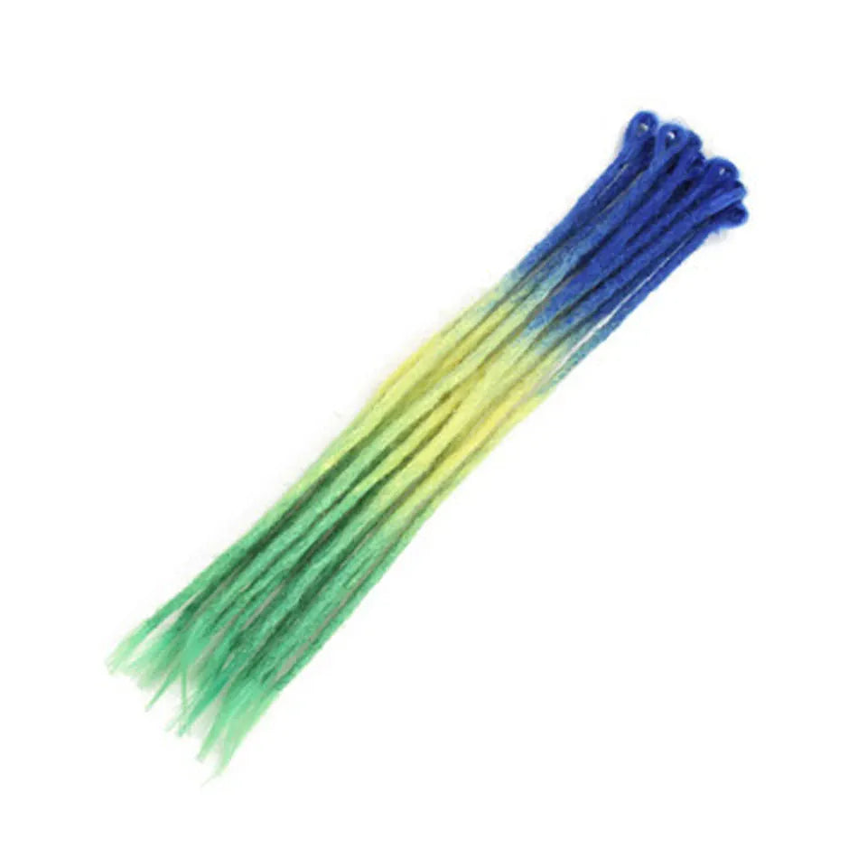 10 Strands 20inch Synthetic Dreadlocks Hair Extensions Soft Handmade Crochet Hair Transplant Blonde Braid Hairs For Women Girl