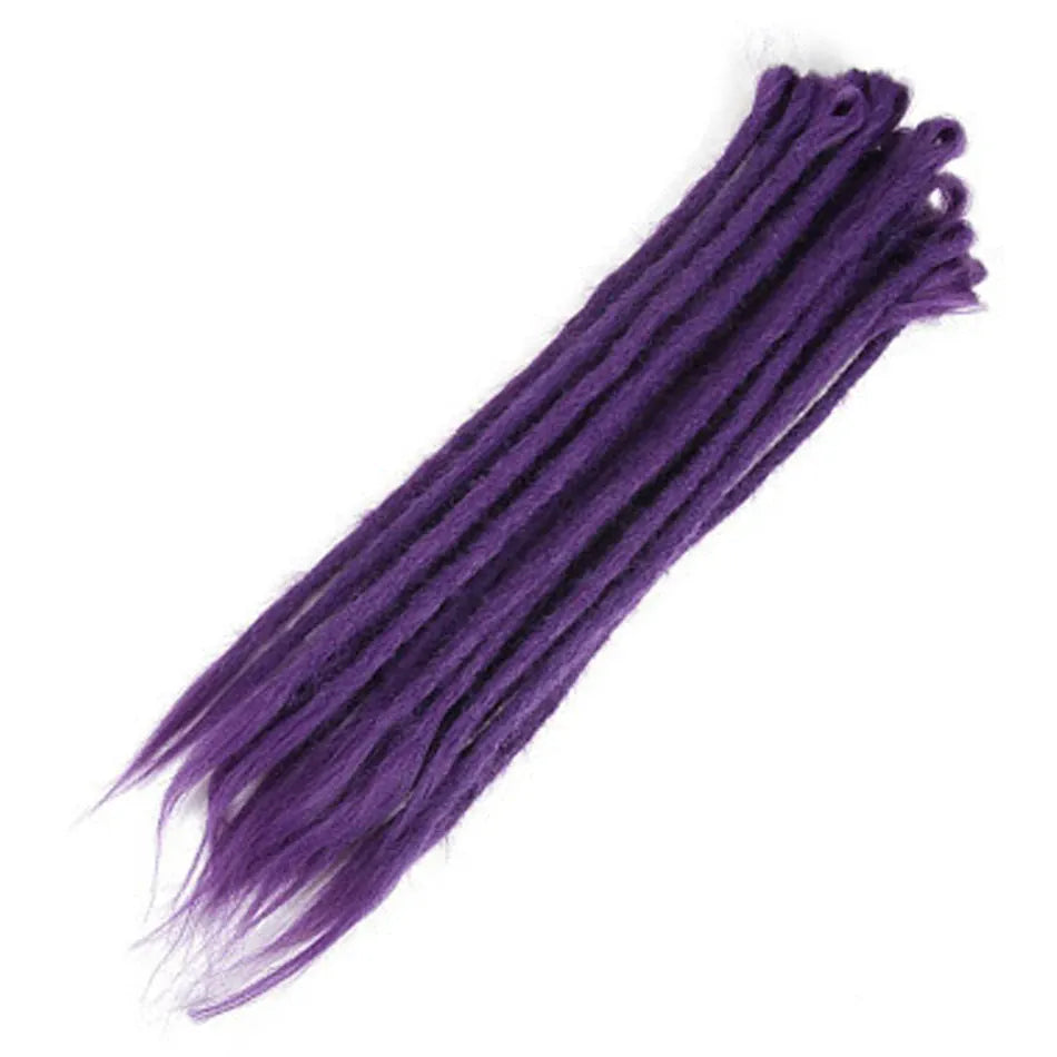 10 Strands 20inch Synthetic Dreadlocks Hair Extensions Soft Handmade Crochet Hair Transplant Blonde Braid Hairs For Women Girl