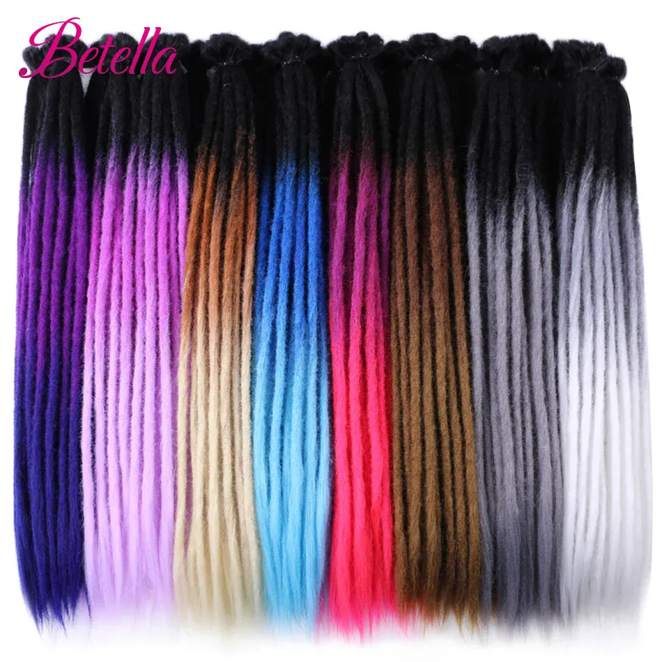 10 Strands 20inch Synthetic Dreadlocks Hair Extensions Soft Handmade Crochet Hair Transplant Blonde Braid Hairs For Women Girl