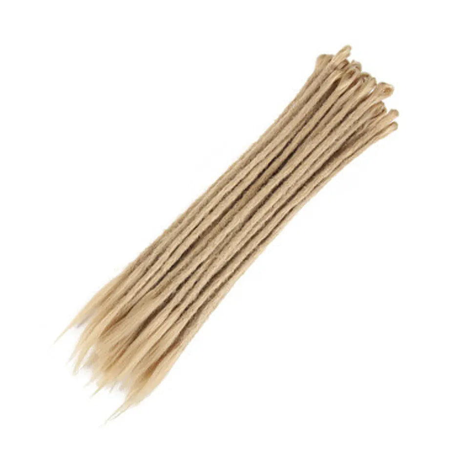 10 Strands 20inch Synthetic Dreadlocks Hair Extensions Soft Handmade Crochet Hair Transplant Blonde Braid Hairs For Women Girl