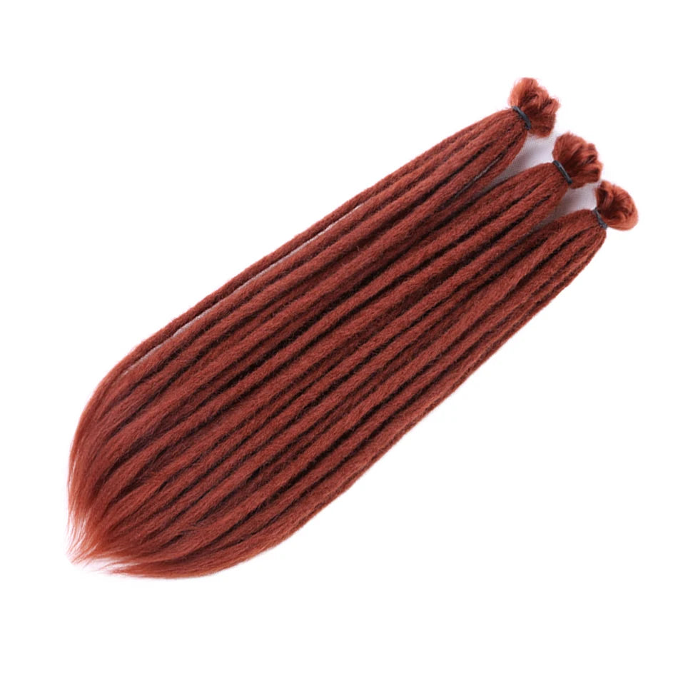 10 Strands 20inch Synthetic Dreadlocks Hair Extensions Soft Handmade Crochet Hair Transplant Blonde Braid Hairs For Women Girl