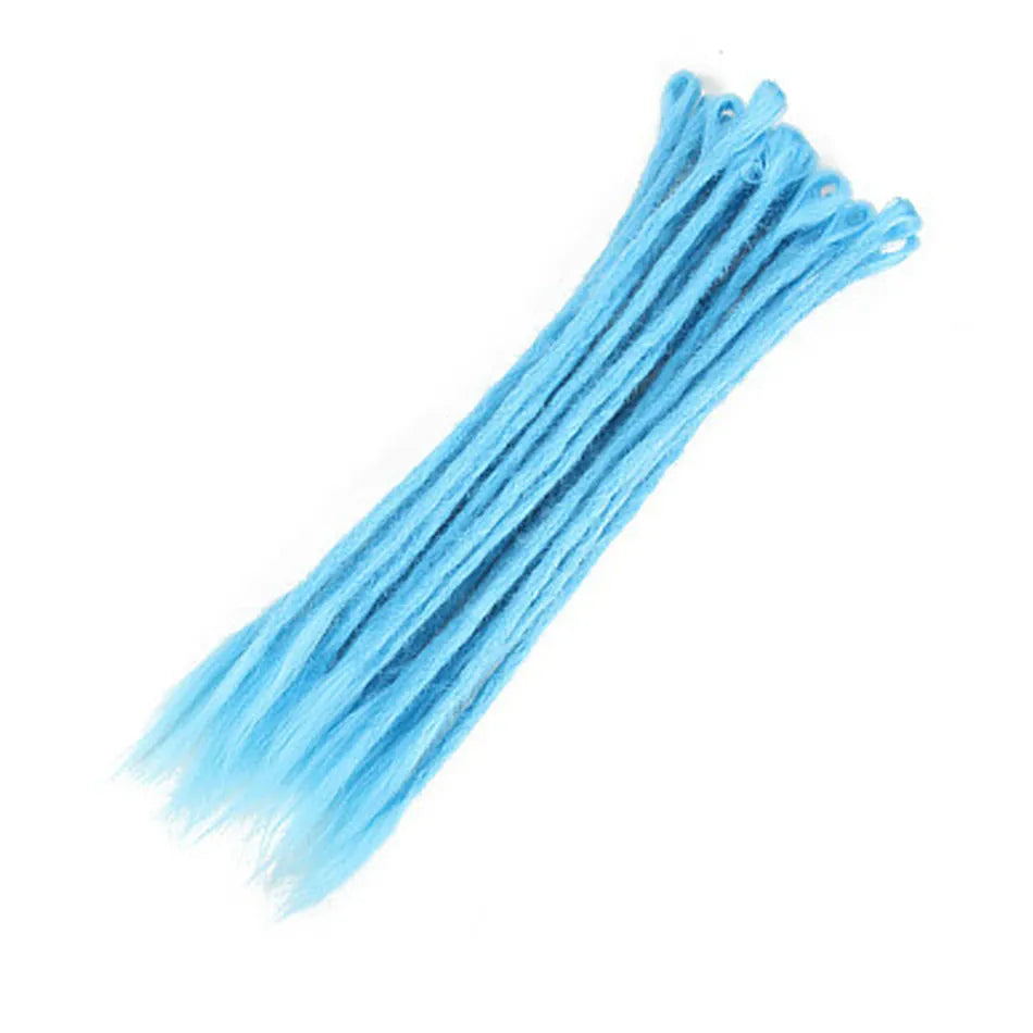 10 Strands 20inch Synthetic Dreadlocks Hair Extensions Soft Handmade Crochet Hair Transplant Blonde Braid Hairs For Women Girl
