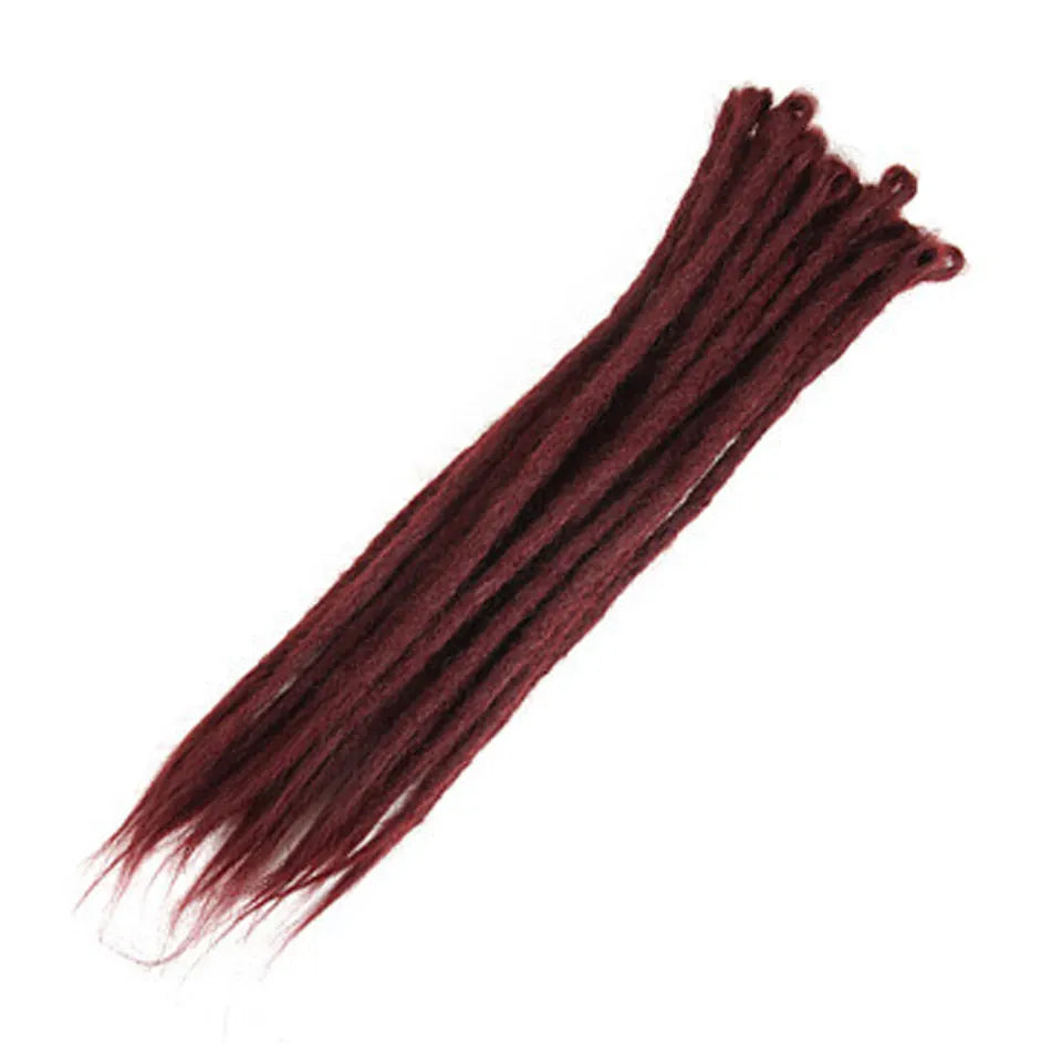 10 Strands 20inch Synthetic Dreadlocks Hair Extensions Soft Handmade Crochet Hair Transplant Blonde Braid Hairs For Women Girl