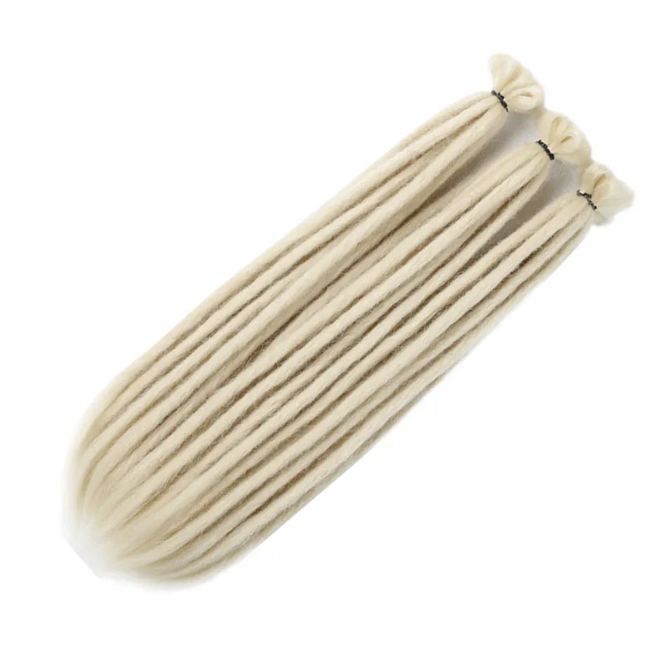 10 Strands 20inch Synthetic Dreadlocks Hair Extensions Soft Handmade Crochet Hair Transplant Blonde Braid Hairs For Women Girl