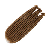 10 Strands 20inch Synthetic Dreadlocks Hair Extensions Soft Handmade Crochet Hair Transplant Blonde Braid Hairs For Women Girl