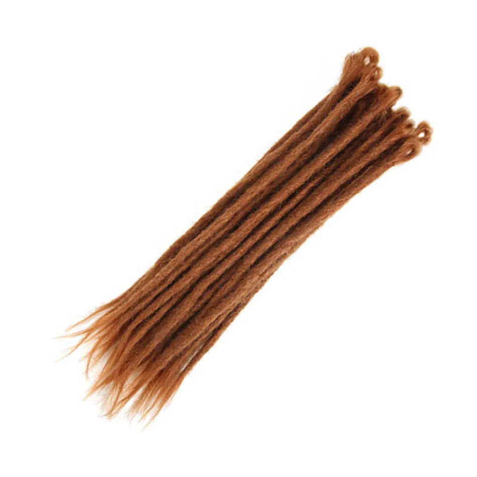10 Strands 20inch Synthetic Dreadlocks Hair Extensions Soft Handmade Crochet Hair Transplant Blonde Braid Hairs For Women Girl