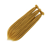 10 Strands 20inch Synthetic Dreadlocks Hair Extensions Soft Handmade Crochet Hair Transplant Blonde Braid Hairs For Women Girl