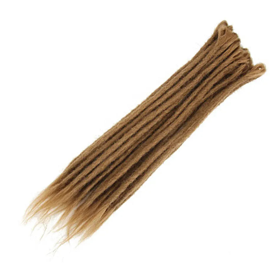 10 Strands 20inch Synthetic Dreadlocks Hair Extensions Soft Handmade Crochet Hair Transplant Blonde Braid Hairs For Women Girl